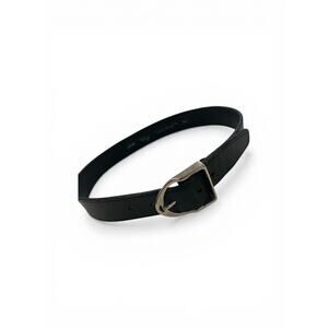 Tory English Bridle Black Leather Belt Men’s Size 28 Chrome D Buckle